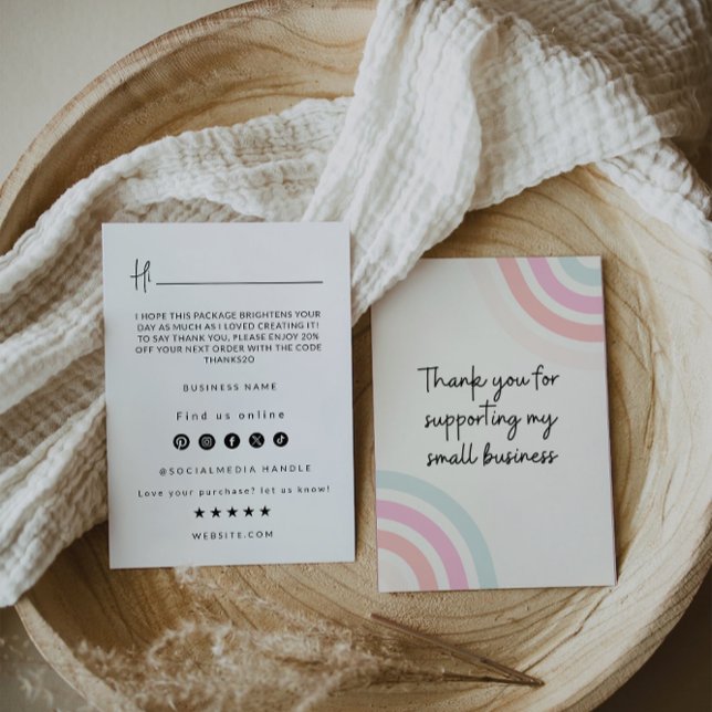 Cartão de Inserção do Pacote para Pequenas Empresa (Criador carregado)