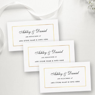 Cartão de Inserção do Registro de Casamento Elegan