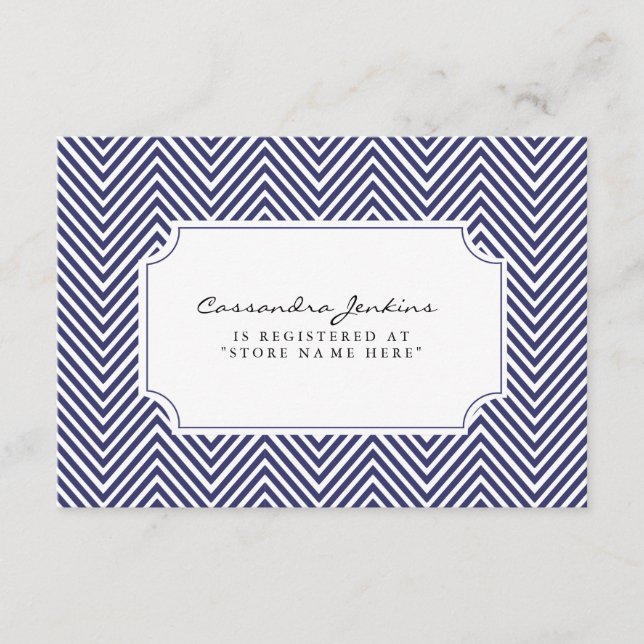 Cartão de Inserção do Registro do Chá de fraldas N (Frente)