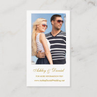 Cartão de Inserção do Site de Casamento com Foto