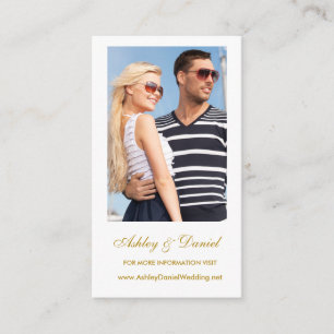 Cartão de Inserção do Site de Casamento com Foto