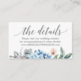 Cartão de Inserção do Site de Casamento de Blooms 