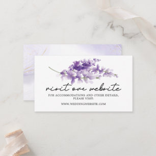 Cartão de Inserção do Site de Casamento de Lava