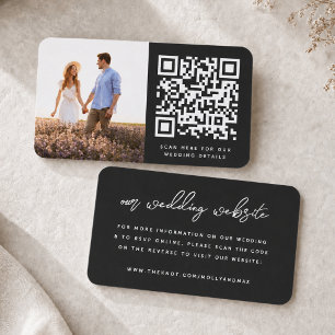 Cartão de Inserção do Site de Casamento   QR Code 