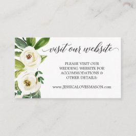 Cartão de Inserção do Site de Casamento - Rosas Br