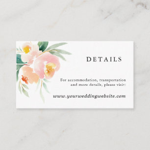 Cartão de Inserção do Site de Detalhes do Casament