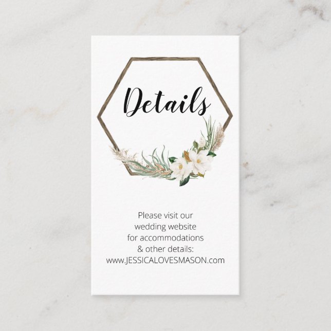 Cartão de Inserção do Site do Bohemian Wreath (Frente)