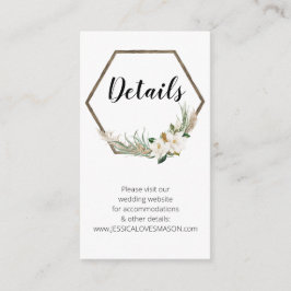 Cartão de Inserção do Site do Bohemian Wreath