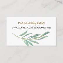 Cartão de Inserção do Site Rustic Greenery