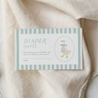 Cartão de Inserção Festa de Bebê Silly Goose Sorte