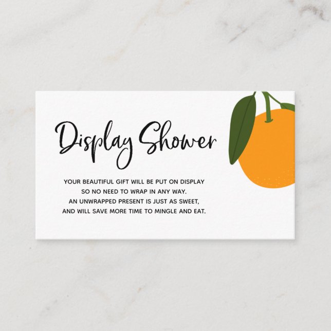 Cartão de inserção para chuveiro de exibição Littl (Frente)