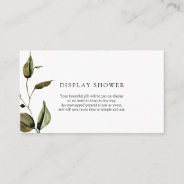 Cartão de inserção para decoração de chá de bebê d