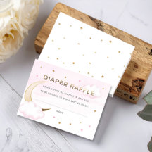 Cartão de Inserção para Sorteio de Fraldas Pink Ov