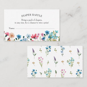 Cartão de Inserção Raffle para Fralda de flor s