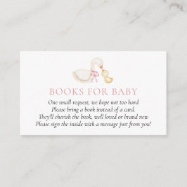 Cartão de inserção Silly Goose Pink Girl Books for
