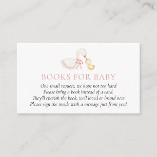 Cartão de inserção Silly Goose Pink Girl Books for