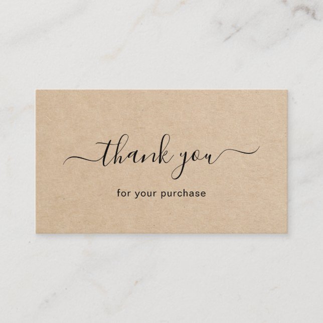 Cartão de Inserção Simples de Encomenda Elegante R (Frente)