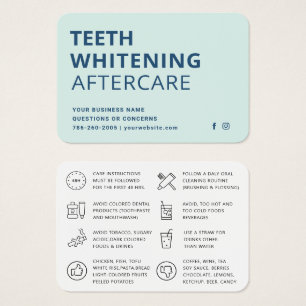 Cartão de Instrução de Pós-Cuidados de Dentes Mode
