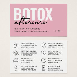 Cartão de Instrução Pós-Cuidados com Encher Botox