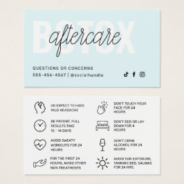 Cartão de Instrução Pós-Cuidados com Encher Botox