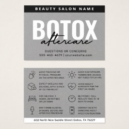 Cartão de Instrução Pós-Cuidados com Encher Botox