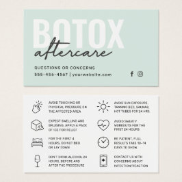 Cartão de Instrução Pós-Cuidados com Encher Botox