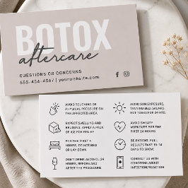 Cartão de Instrução Pós-Cuidados com Encher Botox