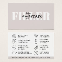 Cartão de Instrução Pós-Cuidados com Encher Botox