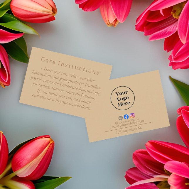 Cartão de Instrução Simples e elegante para o Trat (Criador carregado)