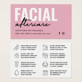 Cartão de instruções de acompanhamento facial a co