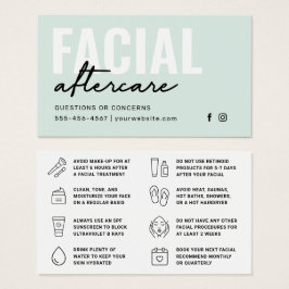 Cartão de instruções de acompanhamento facial a co