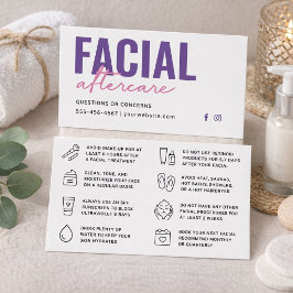 Cartão de Instruções de Cuidados Pós-Faciais Qualq