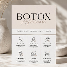 Cartão de Instruções de Pós-Tratamento de Botox Be