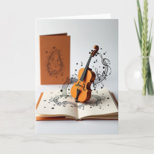 Cartão de Instrumento de Aniversário Melodia