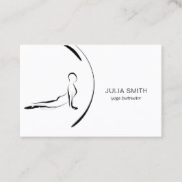 Cartão de instrutor de ioga com duas poses de ioga