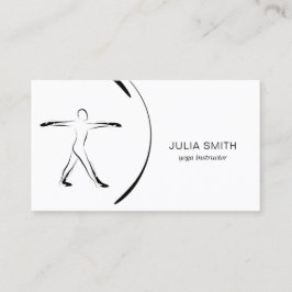 Cartão de instrutor de ioga com duas poses de ioga