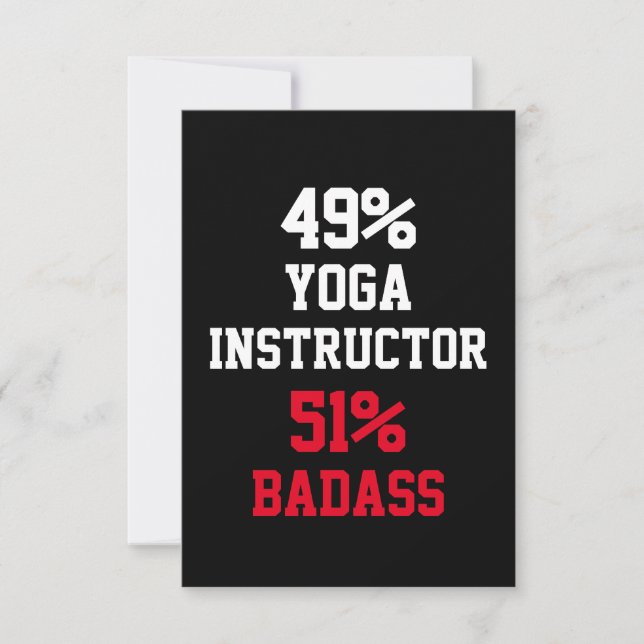 Cartão de Instrutor de Yoga Incrível (Frente)