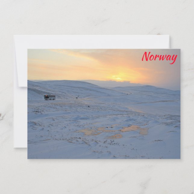Cartão de inverno da Noruega (Frente)