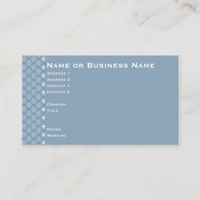 Cartão de inverno de aço azul (Frente)