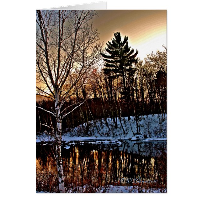 Cartão de inverno Manitowish (Frente)