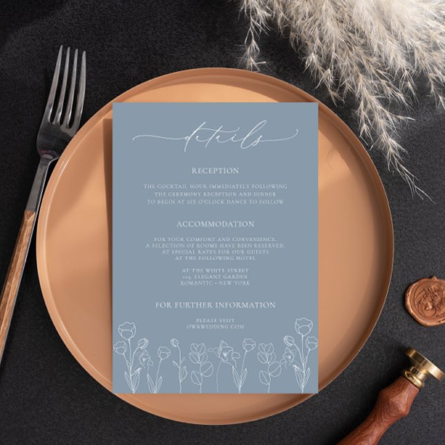 Cartão de Invólucro com Detalhes do Casamento Flor (Criador carregado)