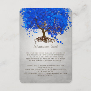 Cartão de Invólucro de Casamento de Árvore Real Bl