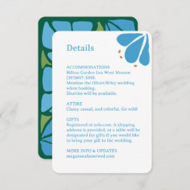 Cartão de Invólucro do Padrão de Flor Azul