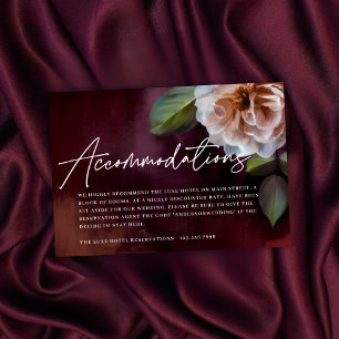 Cartão de Invólucro Floral Russo Escuro + Moody