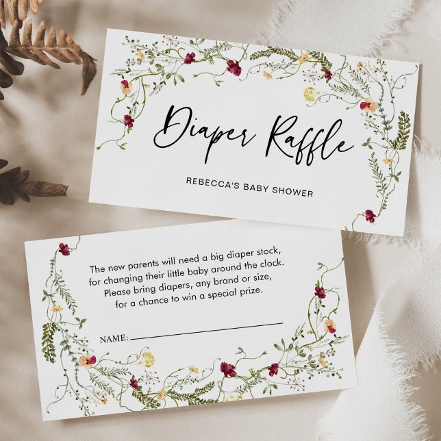 Cartão de Invólucro Raffle para Fralda de Flor Sel (Criador carregado)