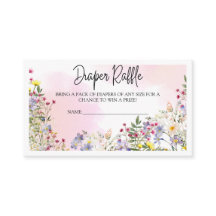 Cartão de Invólucro Raffle para Fralda de Flor Sel