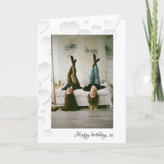 Cartão de irmã de aniversário feliz