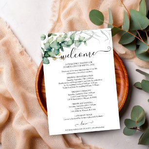 Cartão de Itinerário de Fim de Semana de Casamento