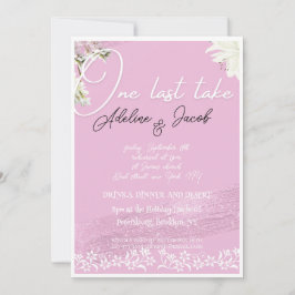 Cartão de Janto de Ensaio de Casamento de Script E