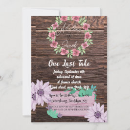 Cartão de Janto para o ensaio de casamentos florai